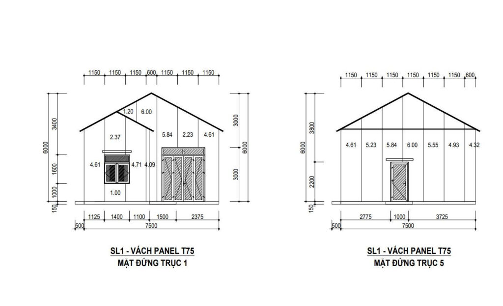 Hướng Dẫn Đọc Bản Vẽ Khối Lượng Panel Cho Nhà 2 Phòng Ngủ 
