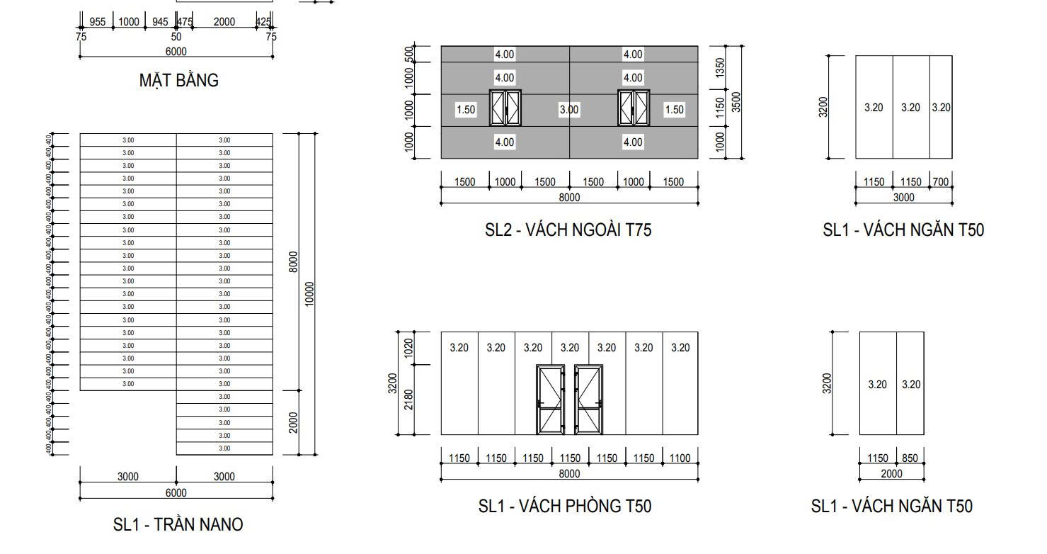 Bản Vẽ Panel Cho Nhà 2 Phòng Ngủ