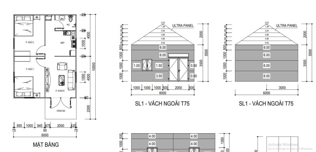 Bản Vẽ Panel Cho Nhà 2 Phòng Ngủ