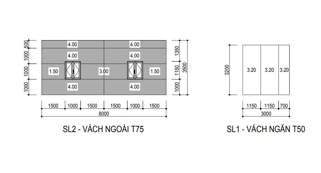 cách đọc bản vẽ panel nhà 2 phòng ngủ