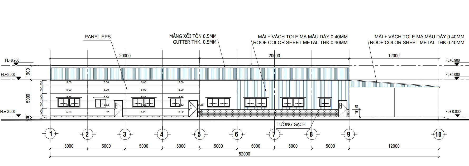 bản vẽ nhà xưởng panel EPS