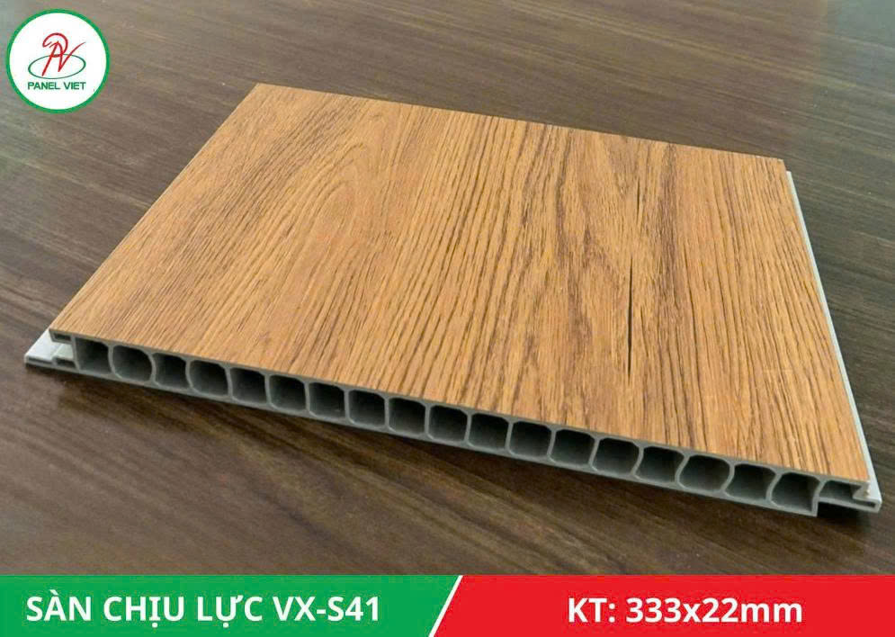 sàn nhựa chịu lực S41 màu gỗ nhạt