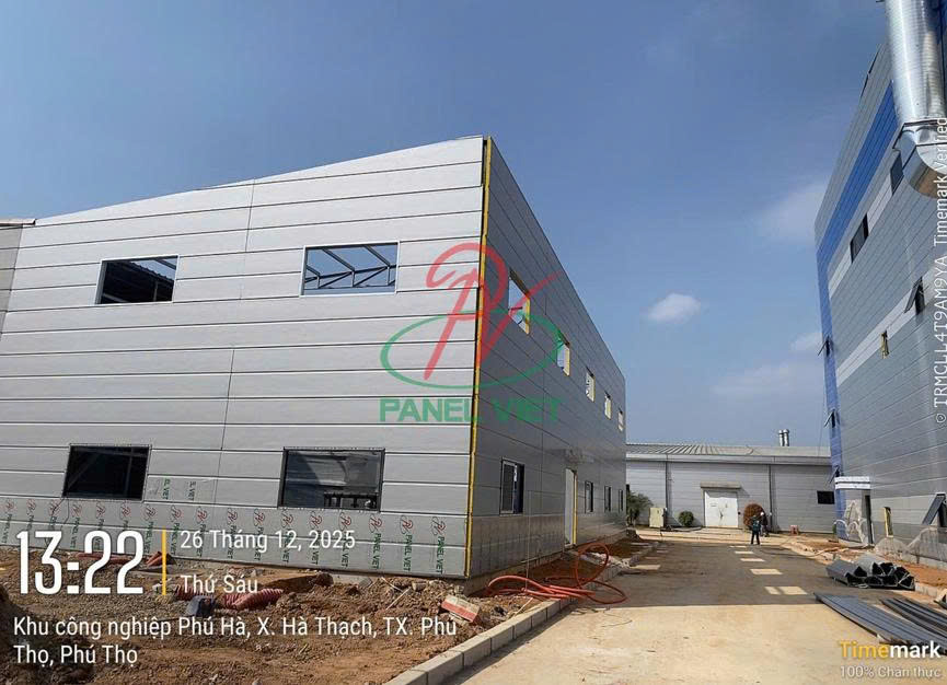 panel glasswool làm nhà xưởng