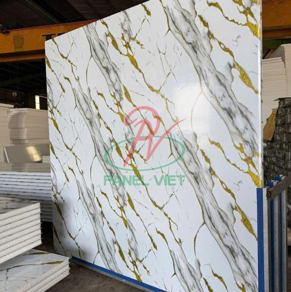 thi công panel vân đá ánh kim