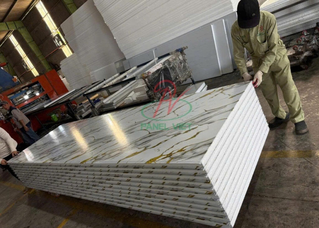 panel vân đá ánh kim tại nhà máy giá rẻ